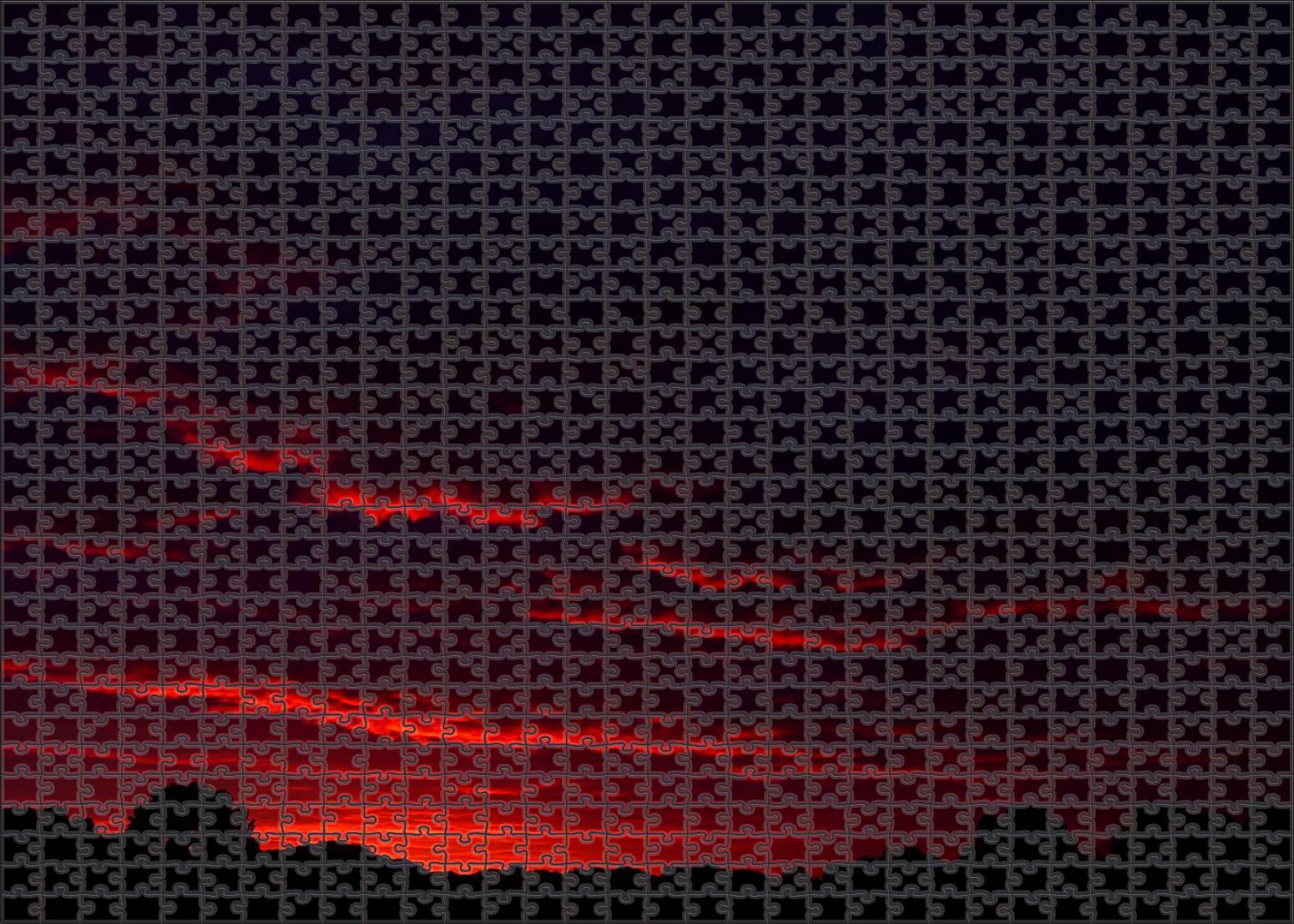 Crimson Sky Panorama Puzzle Collection