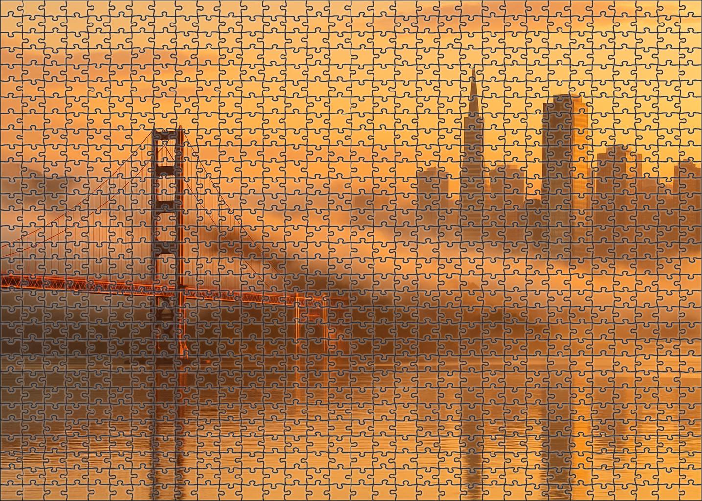 San Francisco Bay Skyline Known Globally For Its Harmonious Blend Of Nature And Urban Sprawl 200 Piece Puzzle
