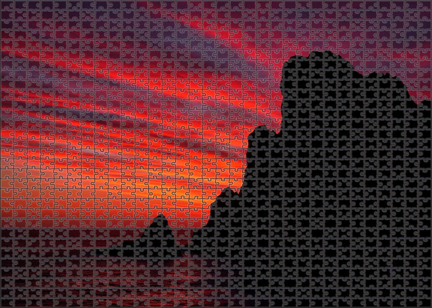 Sunset Panorama From A Wind-swept Bluff 1000 Piece Puzzle