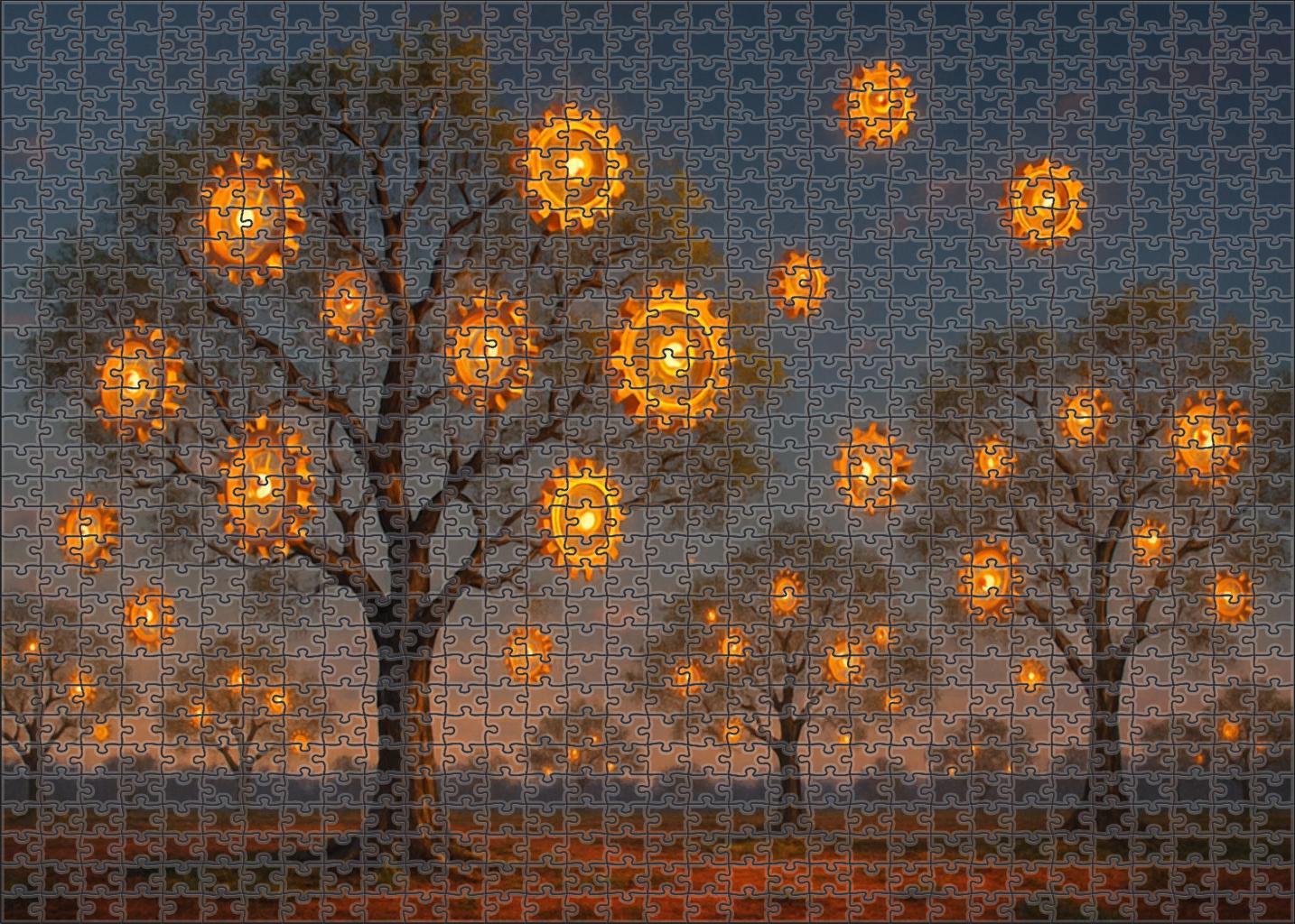 Clockwork Orchard Of Floating Fruits Puzzle Challenge