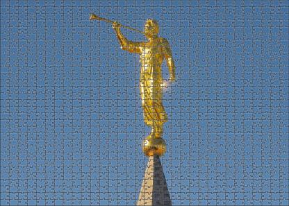 Angel Moroni Statue Atop The Salt Lake Temple Salt Lake City Usa Recognized By 6030 As A Religious Emblem 20 Piece Puzzle
