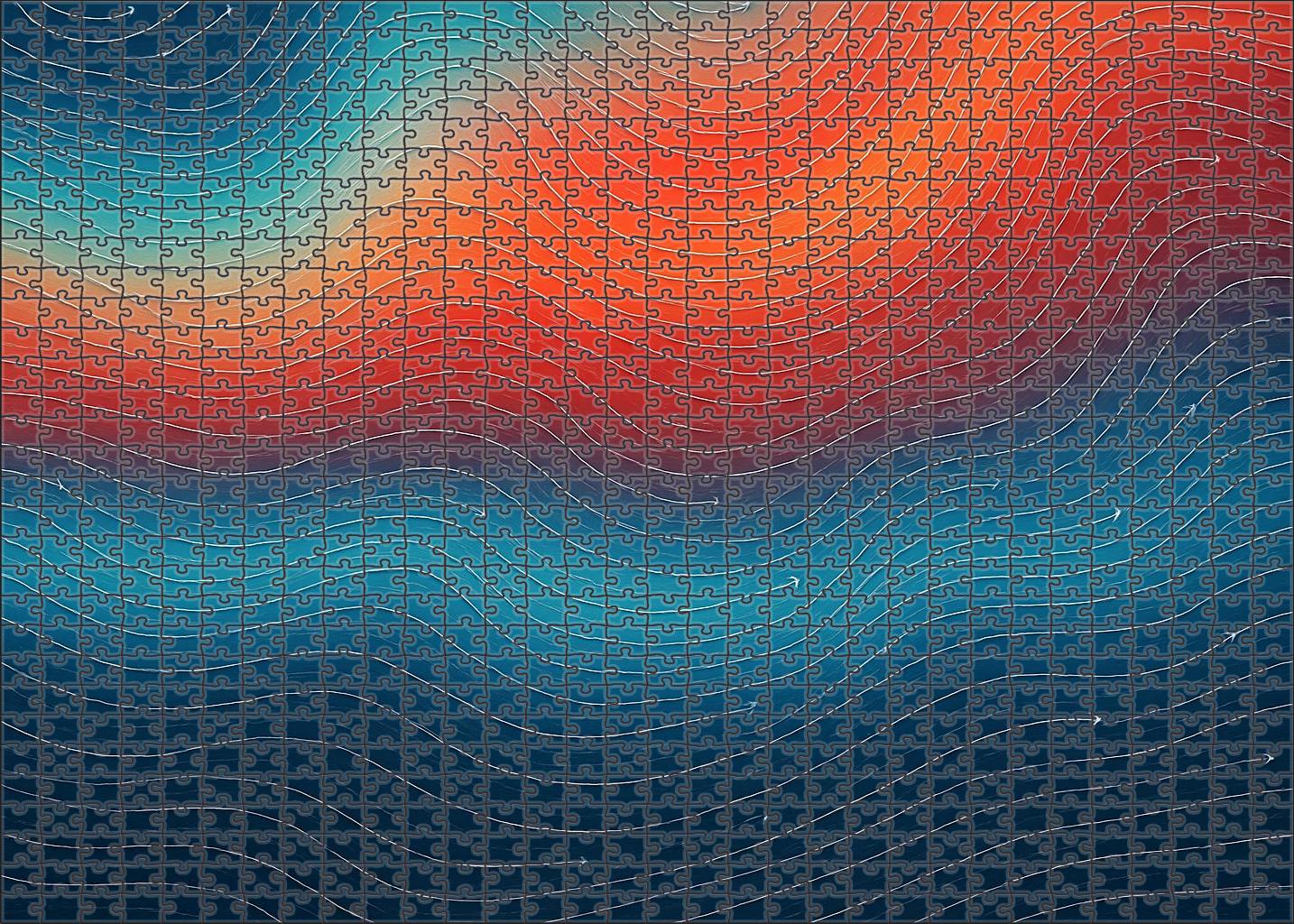 Oceanic Thermal Front Map Easy Puzzles