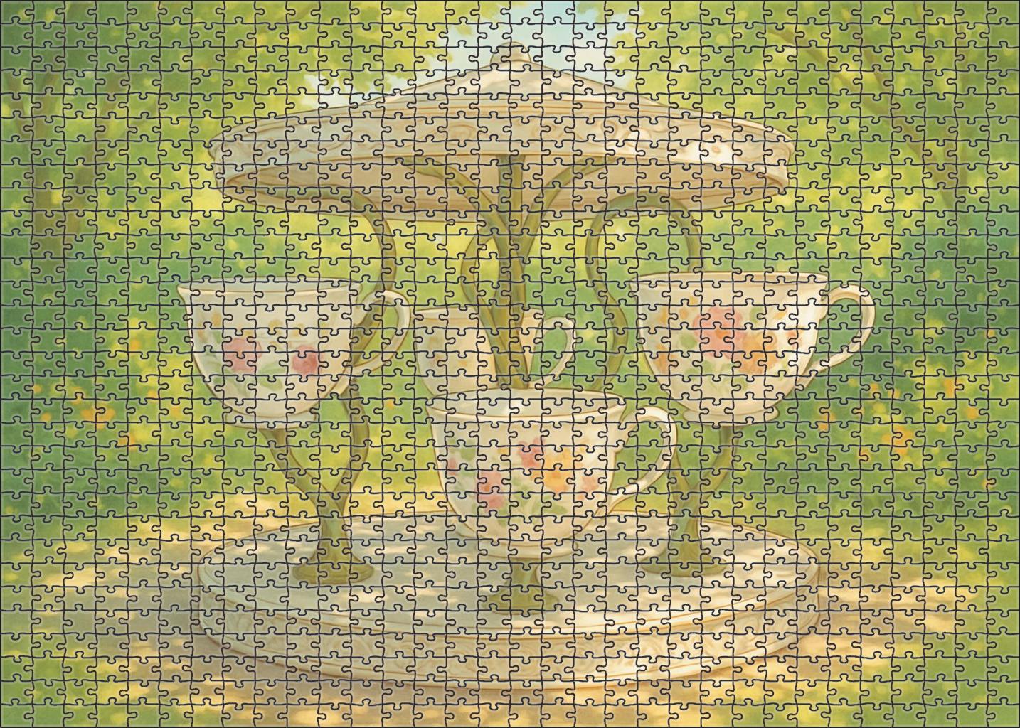 The Teacup Carousel Custom Jigsaw Puzzle