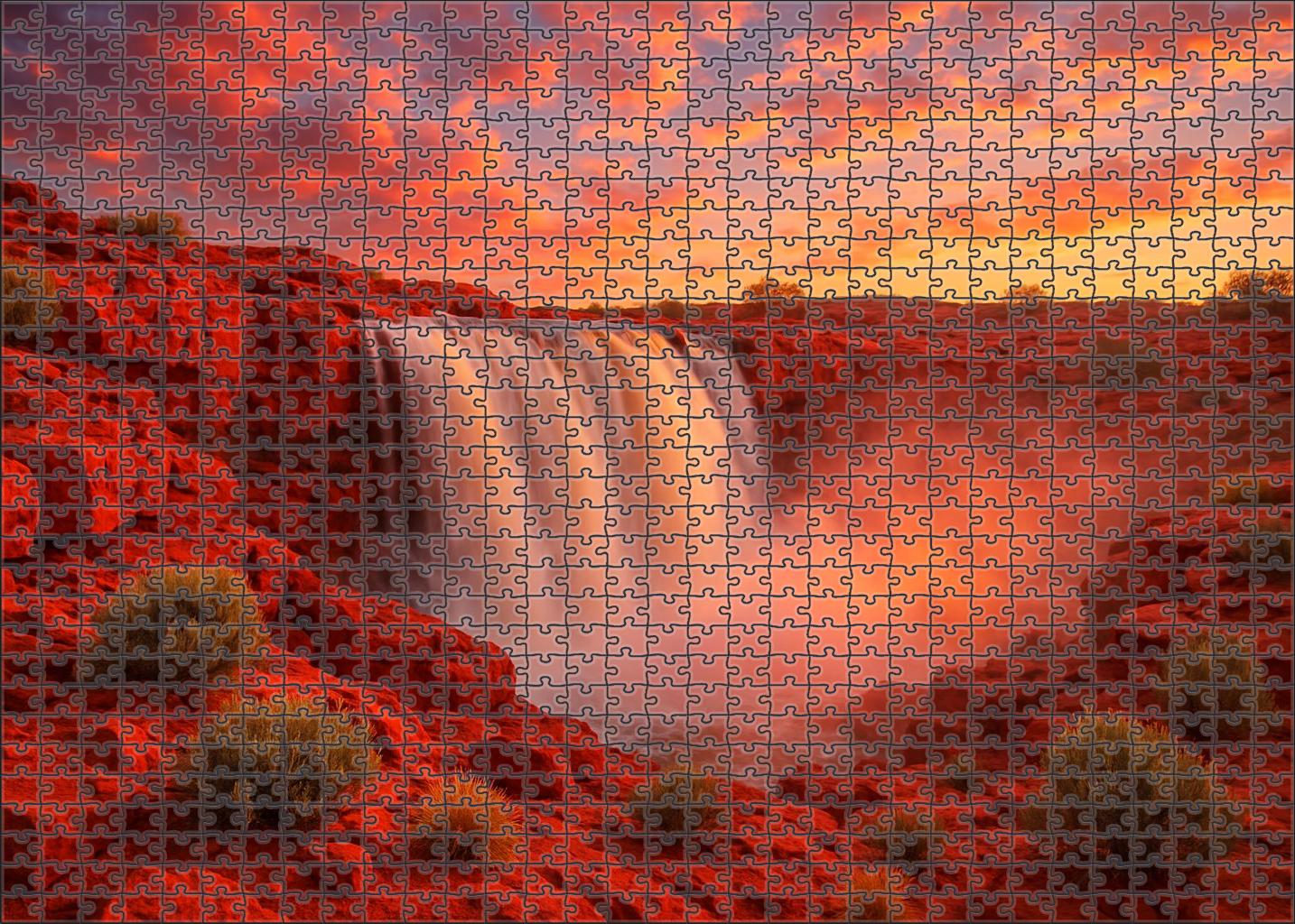Crimson Sunset Torrent 100 Piece Puzzle