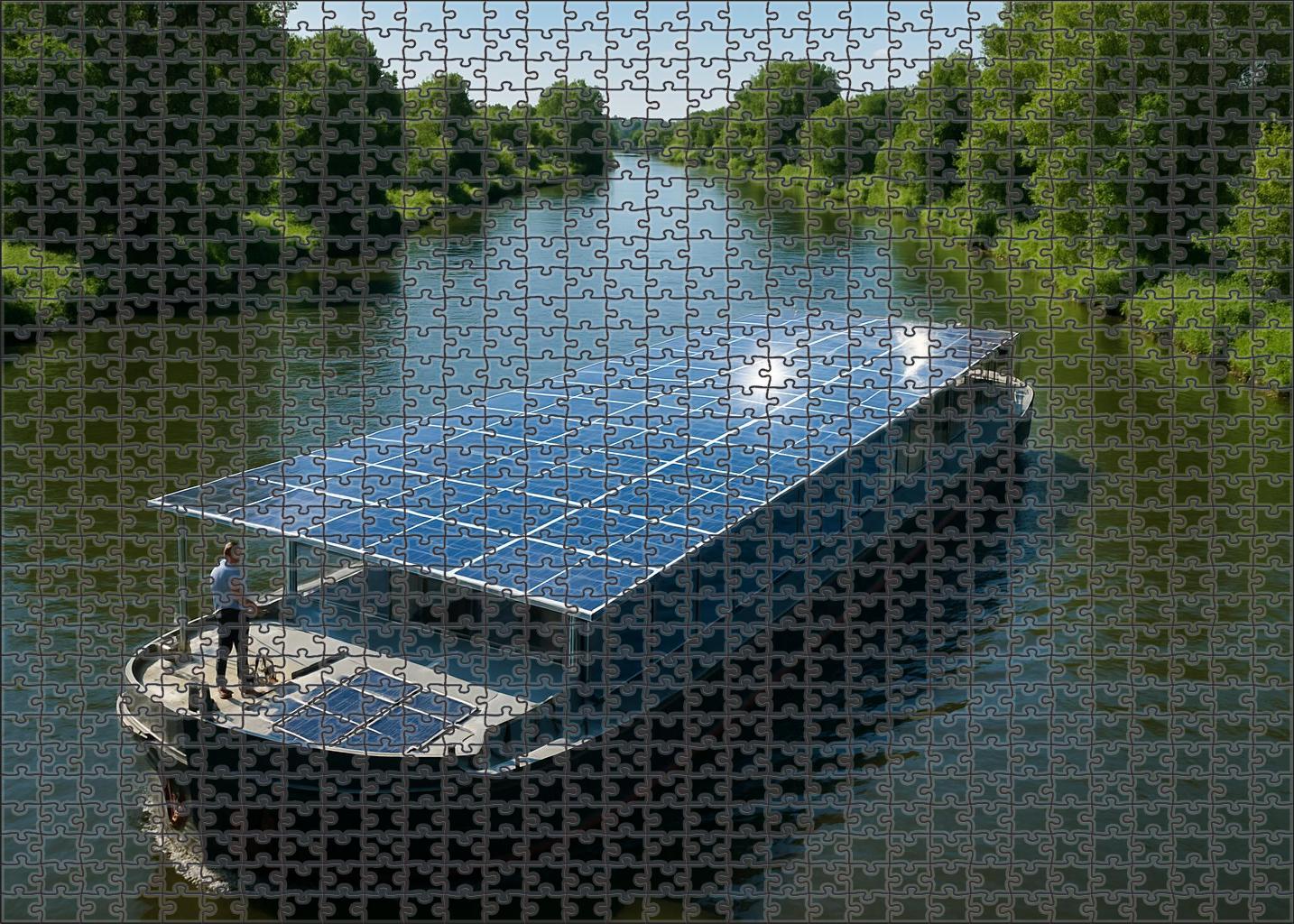 Solar-assisted River Barge 20 Piece Puzzle