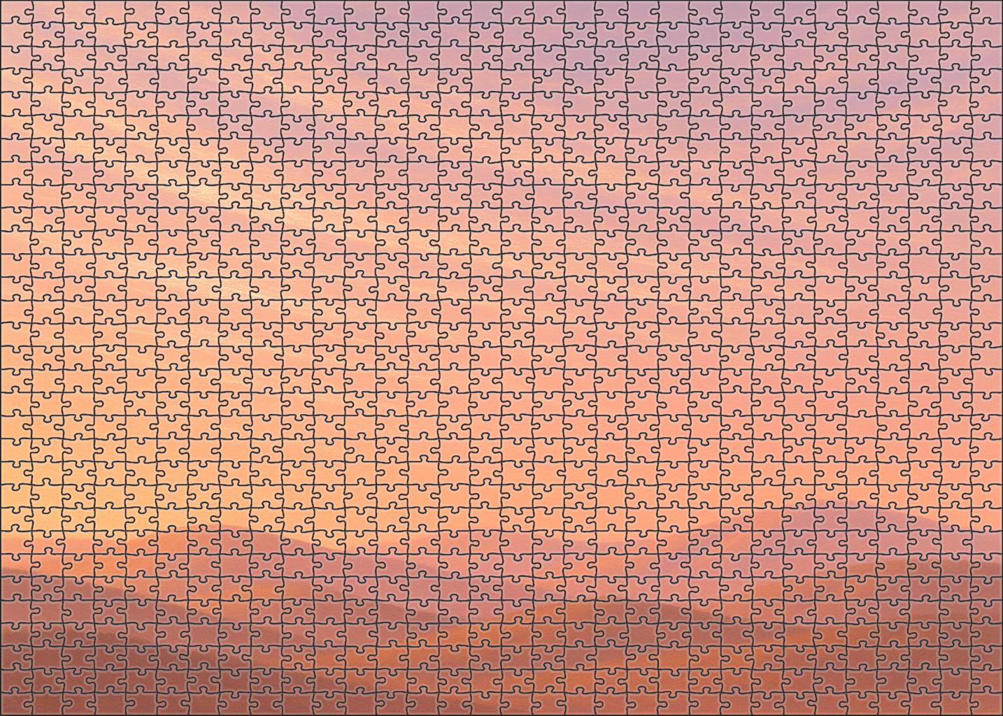 Peach Horizon Cascade 1000 Piece Puzzle