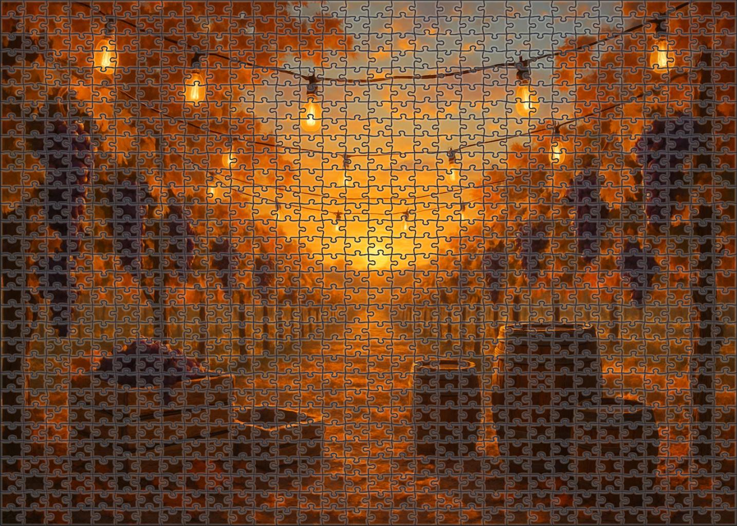 Sunset Harvest Vineyard Family Puzzles