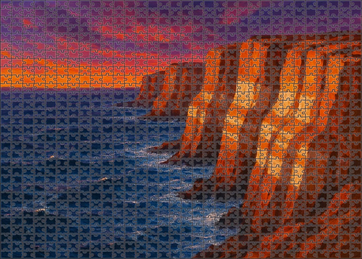 Twilight Cliffs Overlook Puzzle For Kids