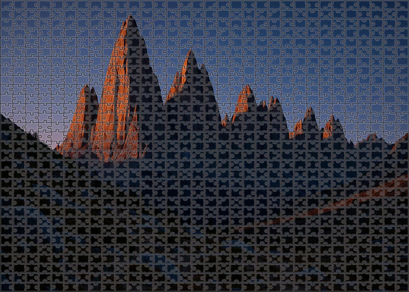 Twilight Crest Of Granite Spires Mini Puzzle