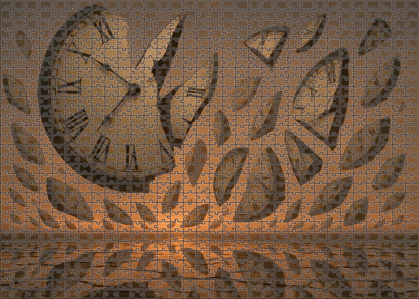 The Horizon Of Shattered Clocks 1000 Piece Puzzle