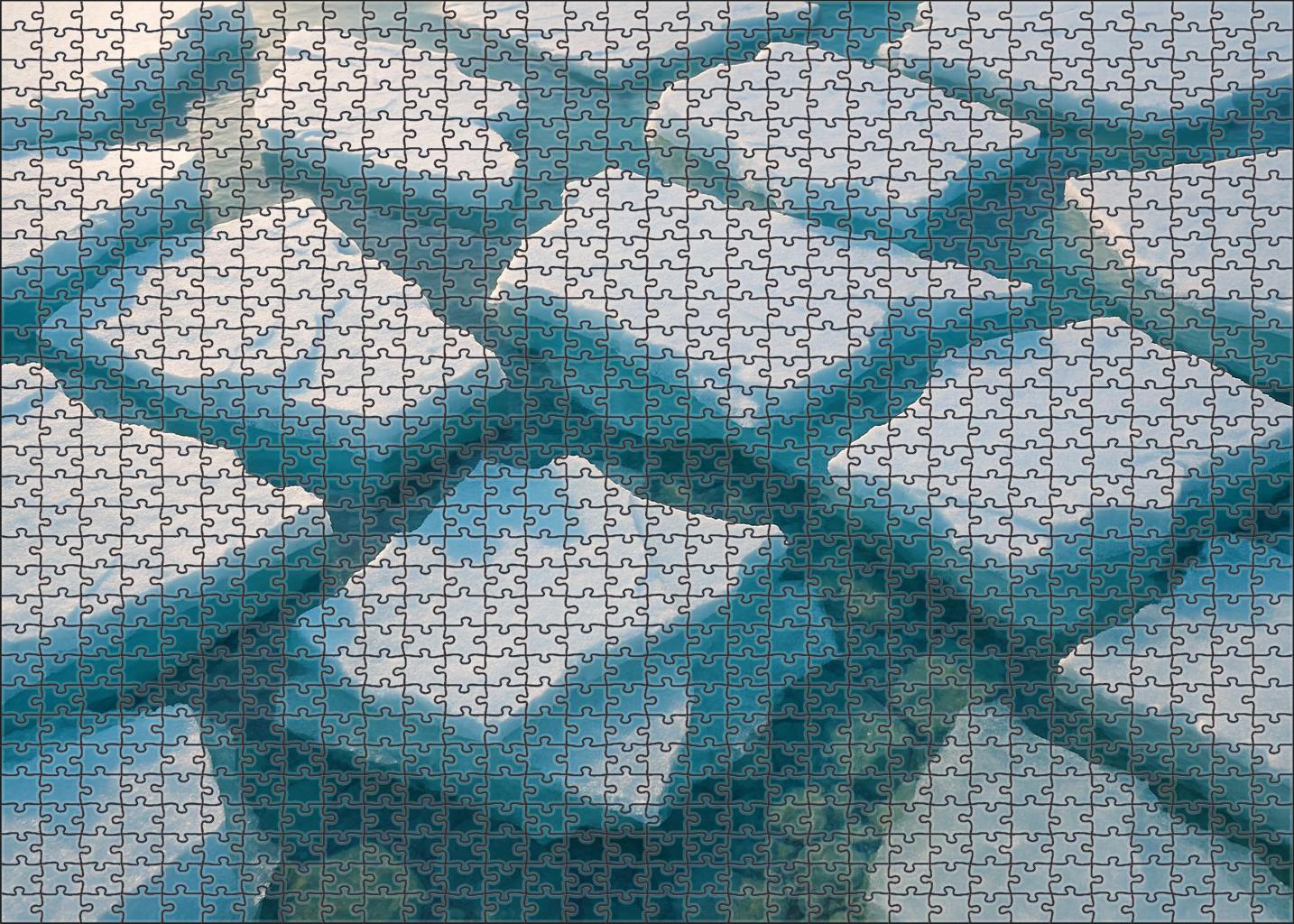 Fractured Ice Shelf Edge Puzzle Fun