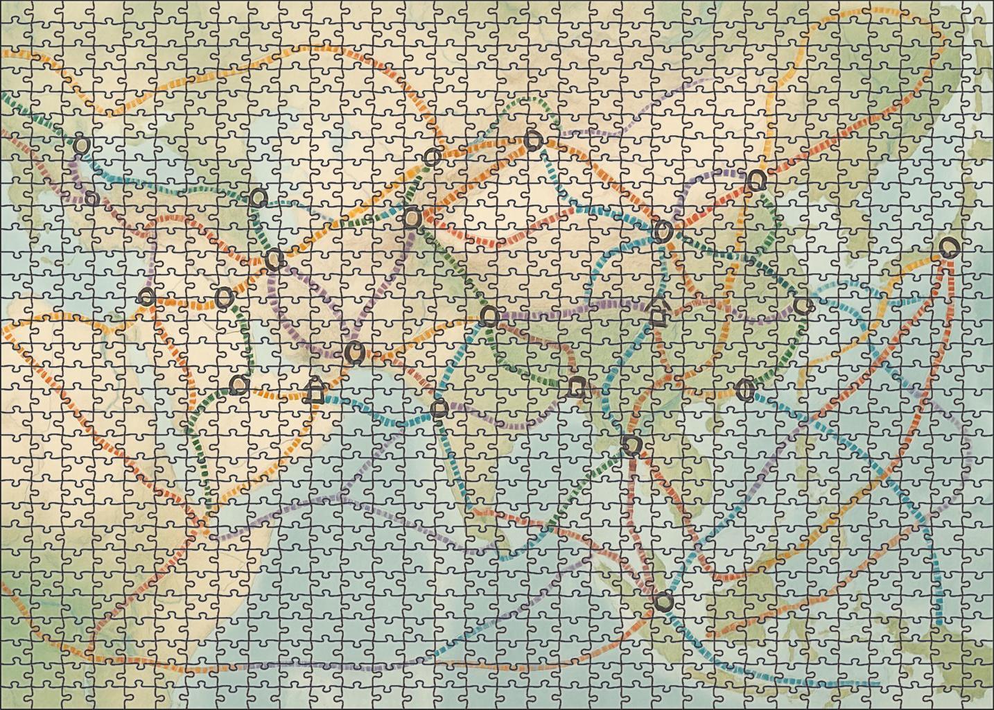 Historic Trade Route Overlays 500 Piece Puzzle