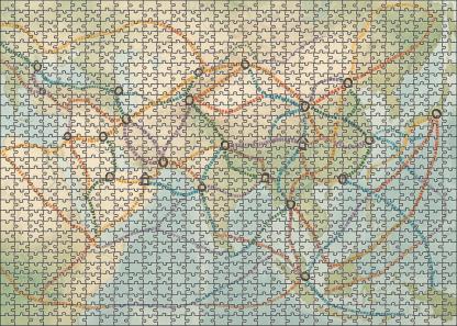 Historic Trade Route Overlays 500 Piece Puzzle