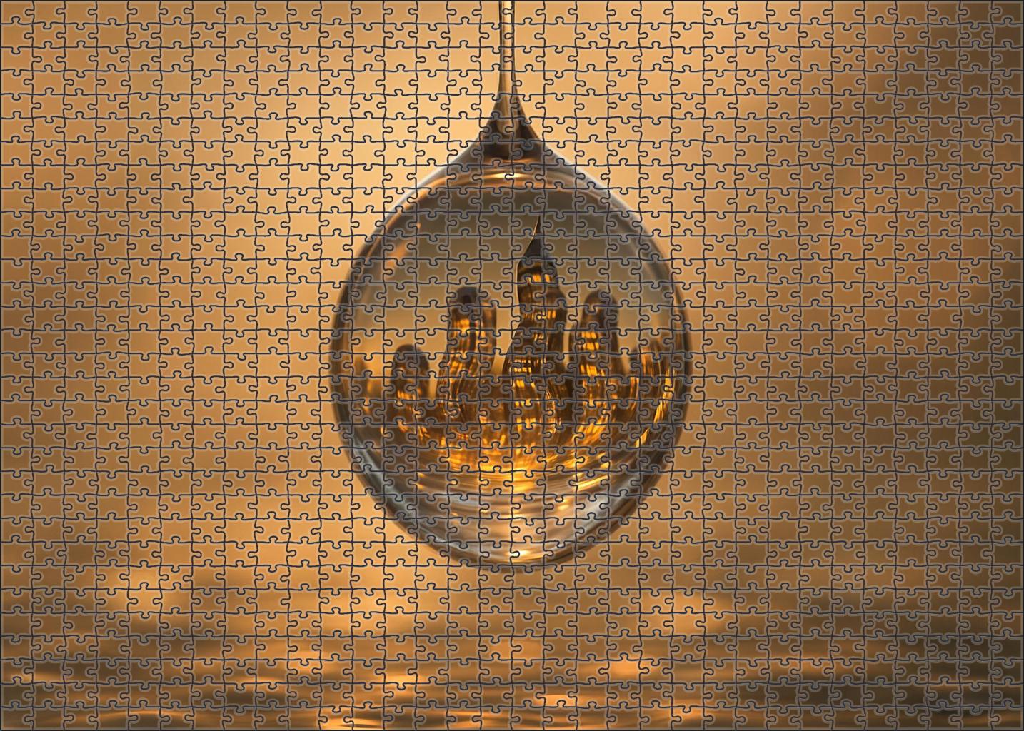 Cityscape In A Droplet Puzzle Fun
