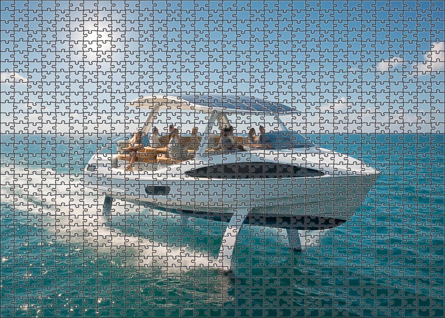 Solar Electric Hydrofoil Yacht Puzzle For Adults