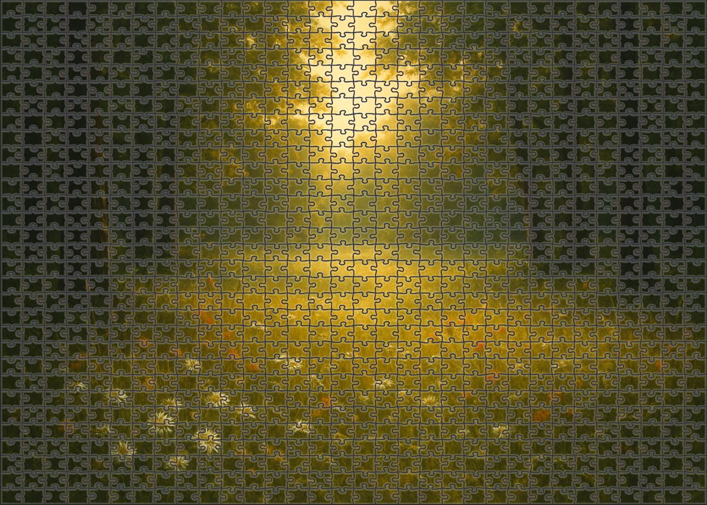 Golden Meadowwood Clearing Custom Jigsaw Puzzle