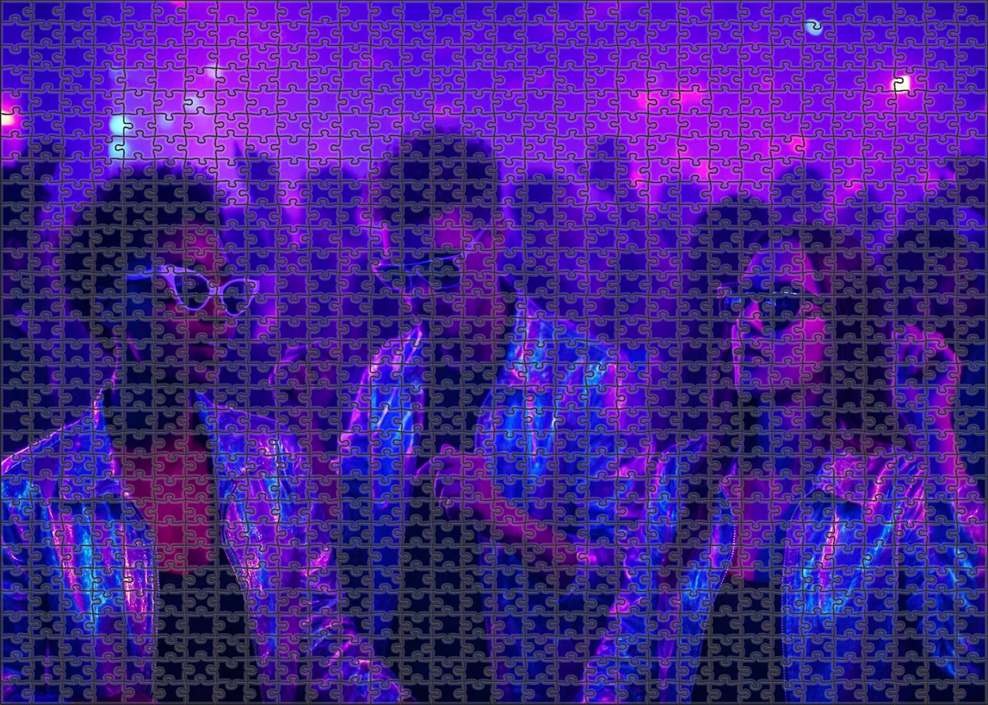 Synth-pop Neon Nights Retro Electronic Sound And Style Puzzle Fun