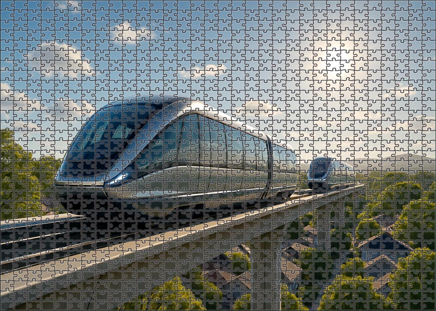 Solar-thermal Powered Monorail 300 Piece Puzzle