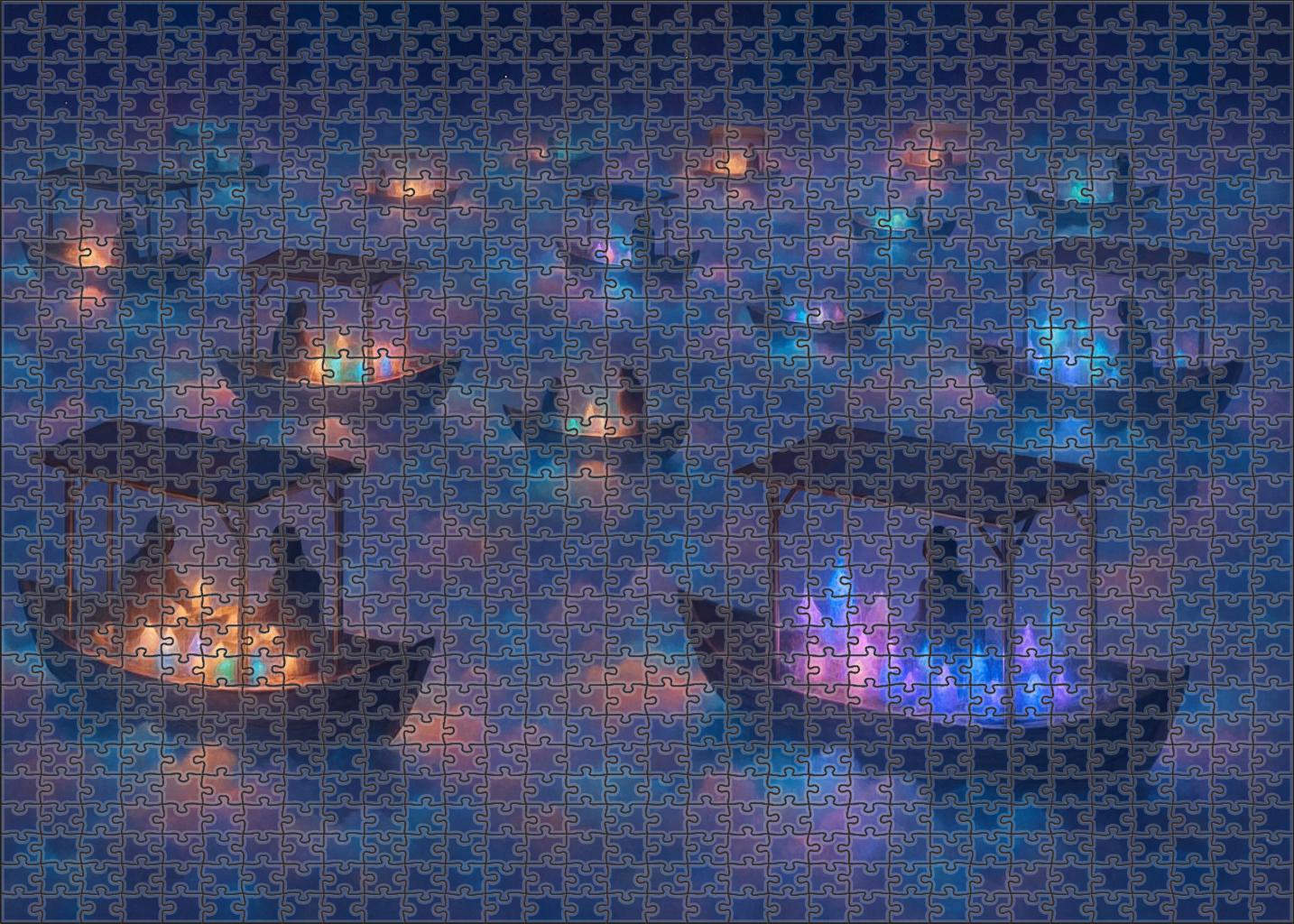 The Floating Market Of Forgotten Dreams Custom Jigsaw Puzzle