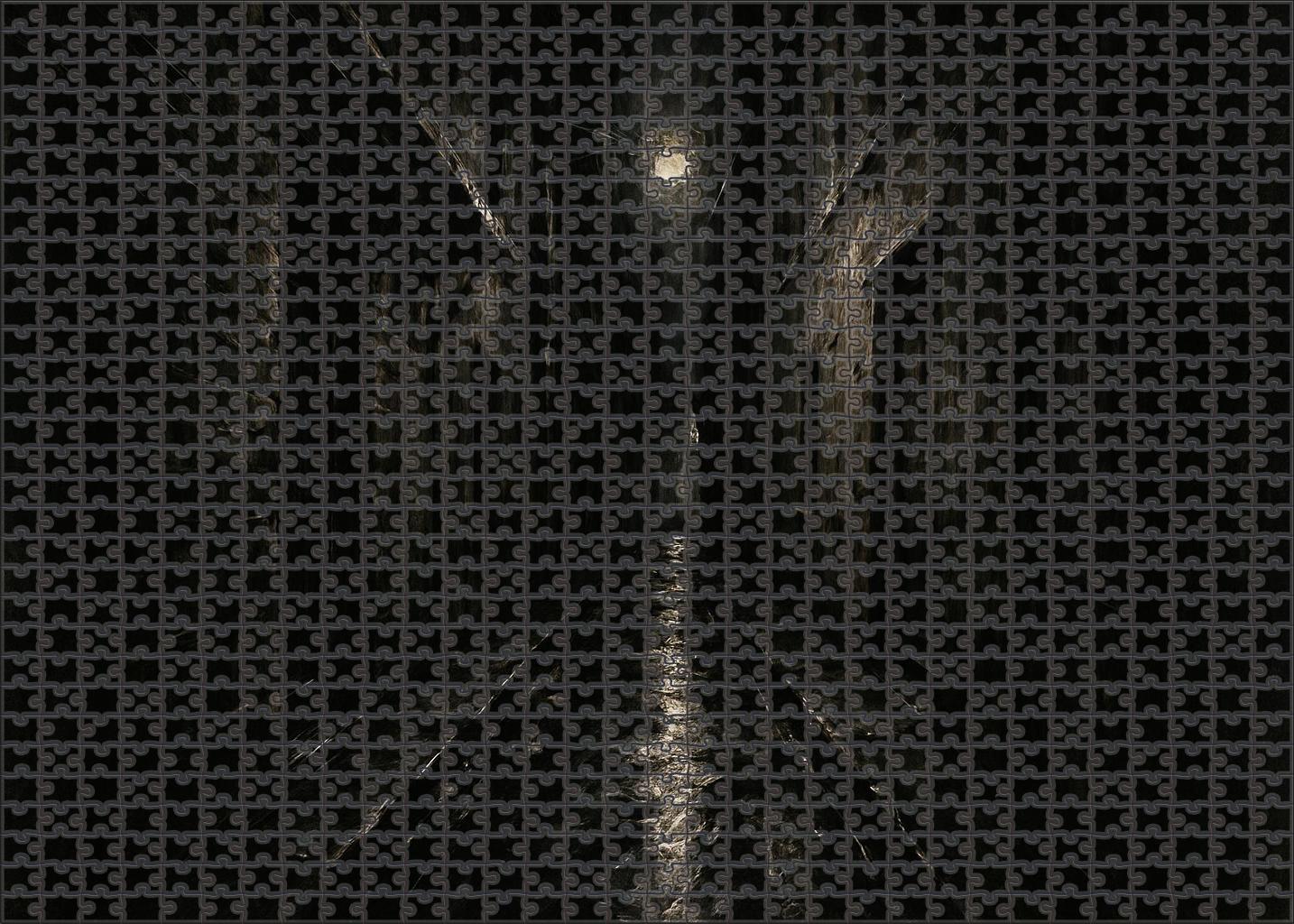 Nocturnal Urban Alley Charcoal Sketch With Dramatic Contrast And Moody Shadows 1000 Piece Puzzle