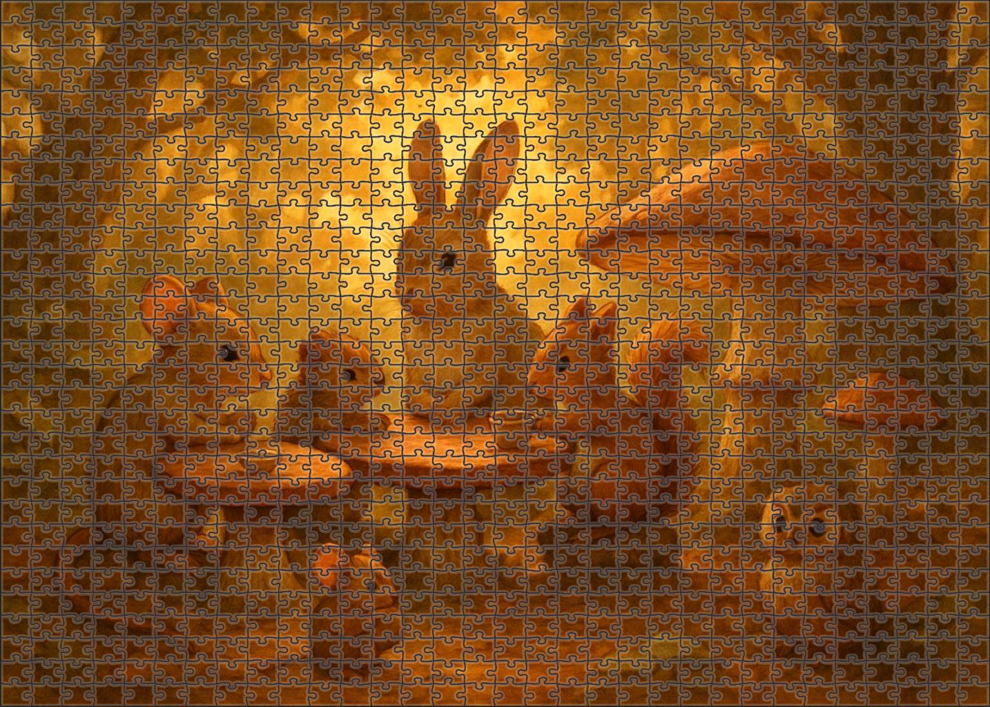 Whimsical Forest Tea Ceremony Puzzle Collection