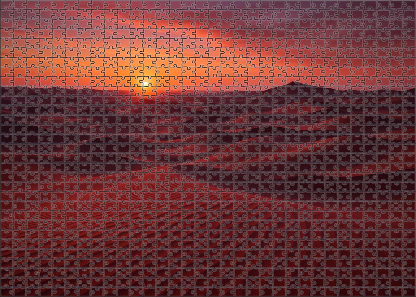 Crimson Dune Horizon Puzzle Collection