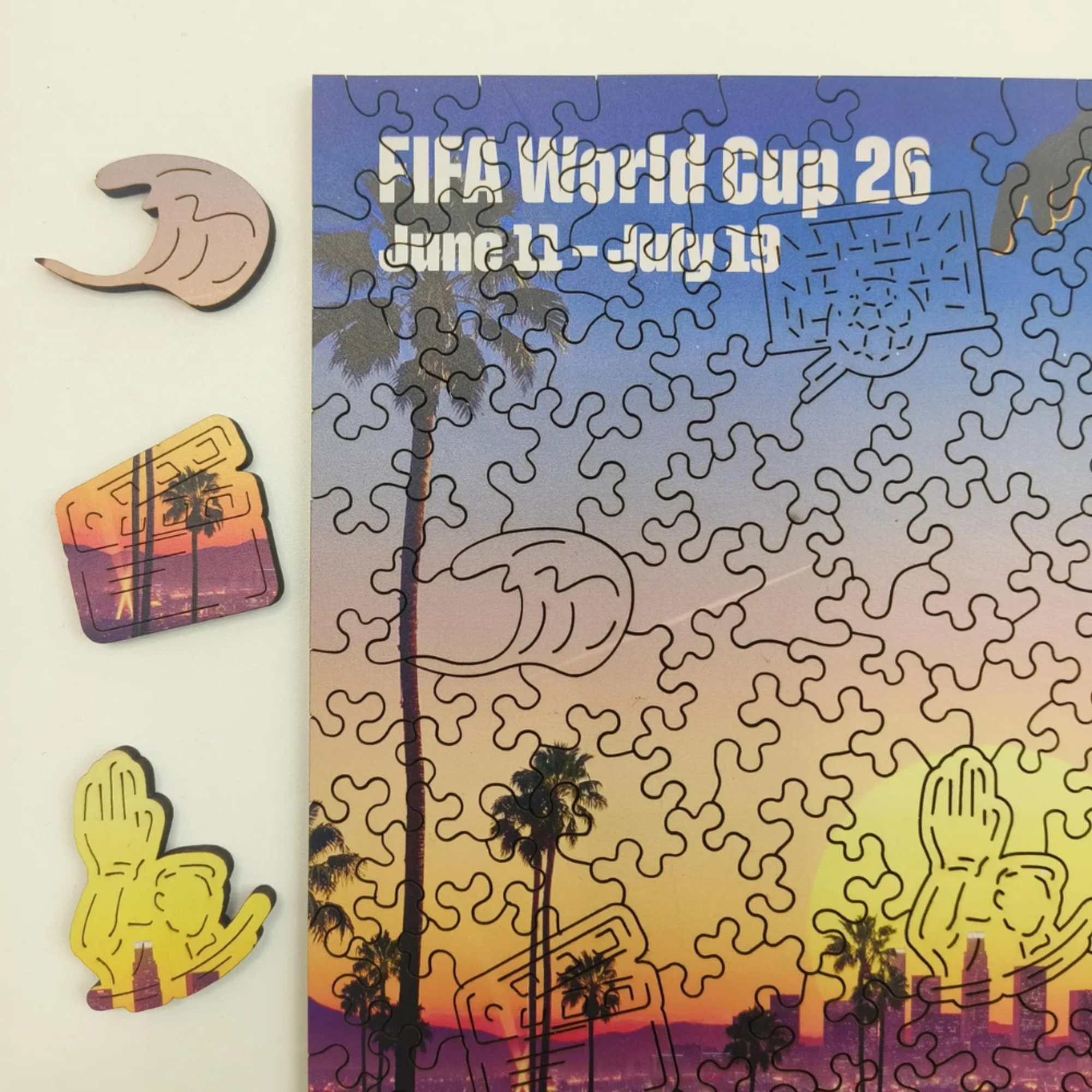 Official FIFA World Cup 2026 Los Angeles Wooden Jigsaw Puzzle