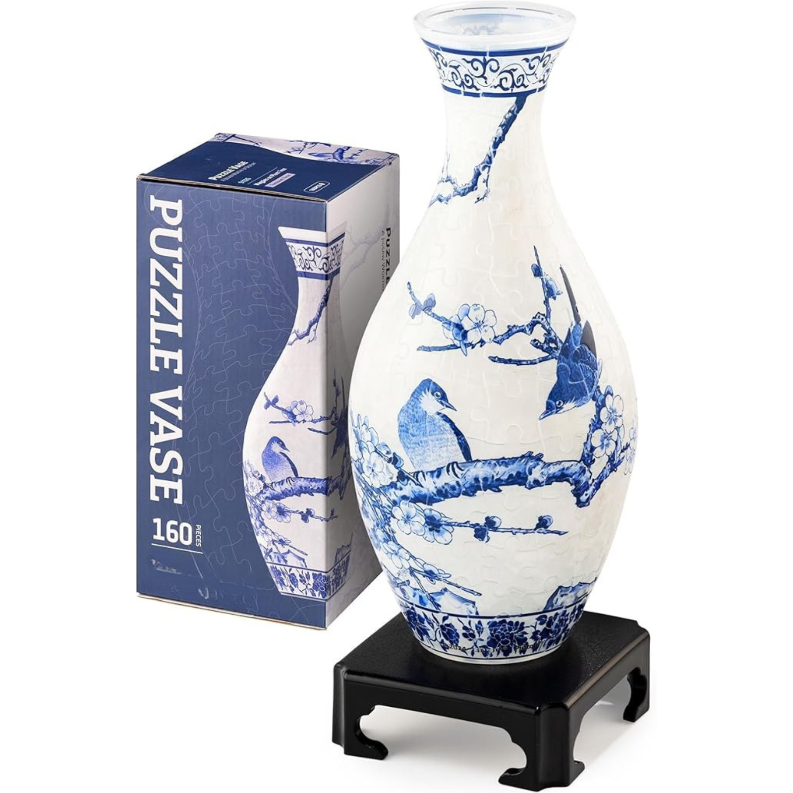 3D Puzzle Vase Unique Flower Vase Made by 160 Curved Plastic Puzzle Pieces House Warming Gift for Flower Arrangements and Home Decoration