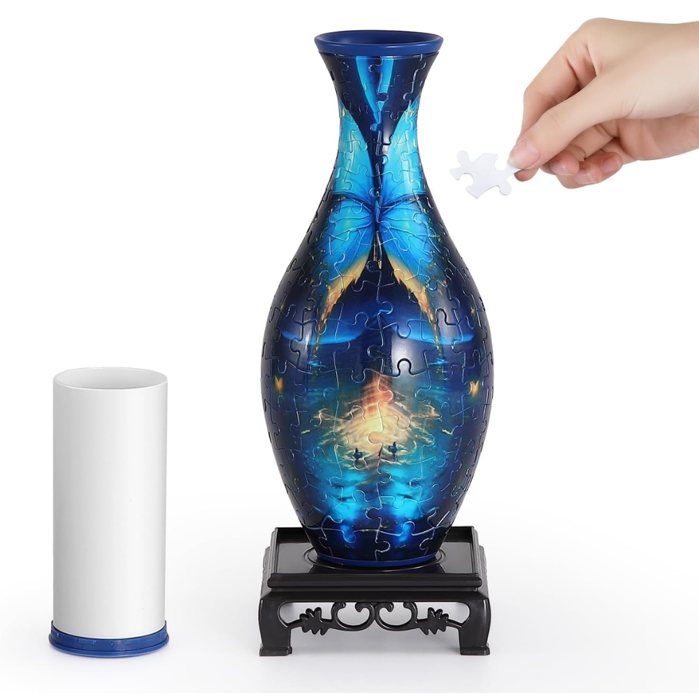3D Puzzle Vase for Adults, Jigsaw Puzzle Vase for Flower, Art Puzzles Gift for Women