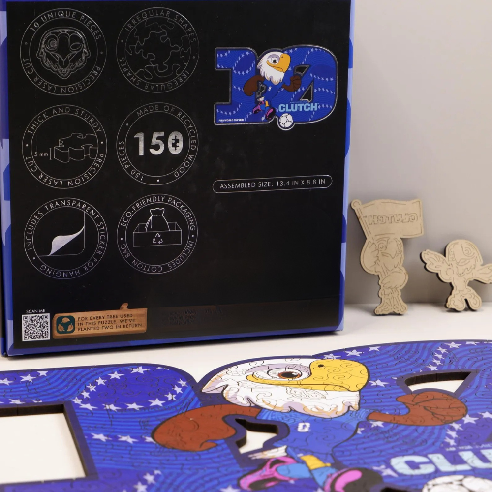Pack Of 150 Fifa Usa 2026 Mascot Clutch Wooden Puzzle