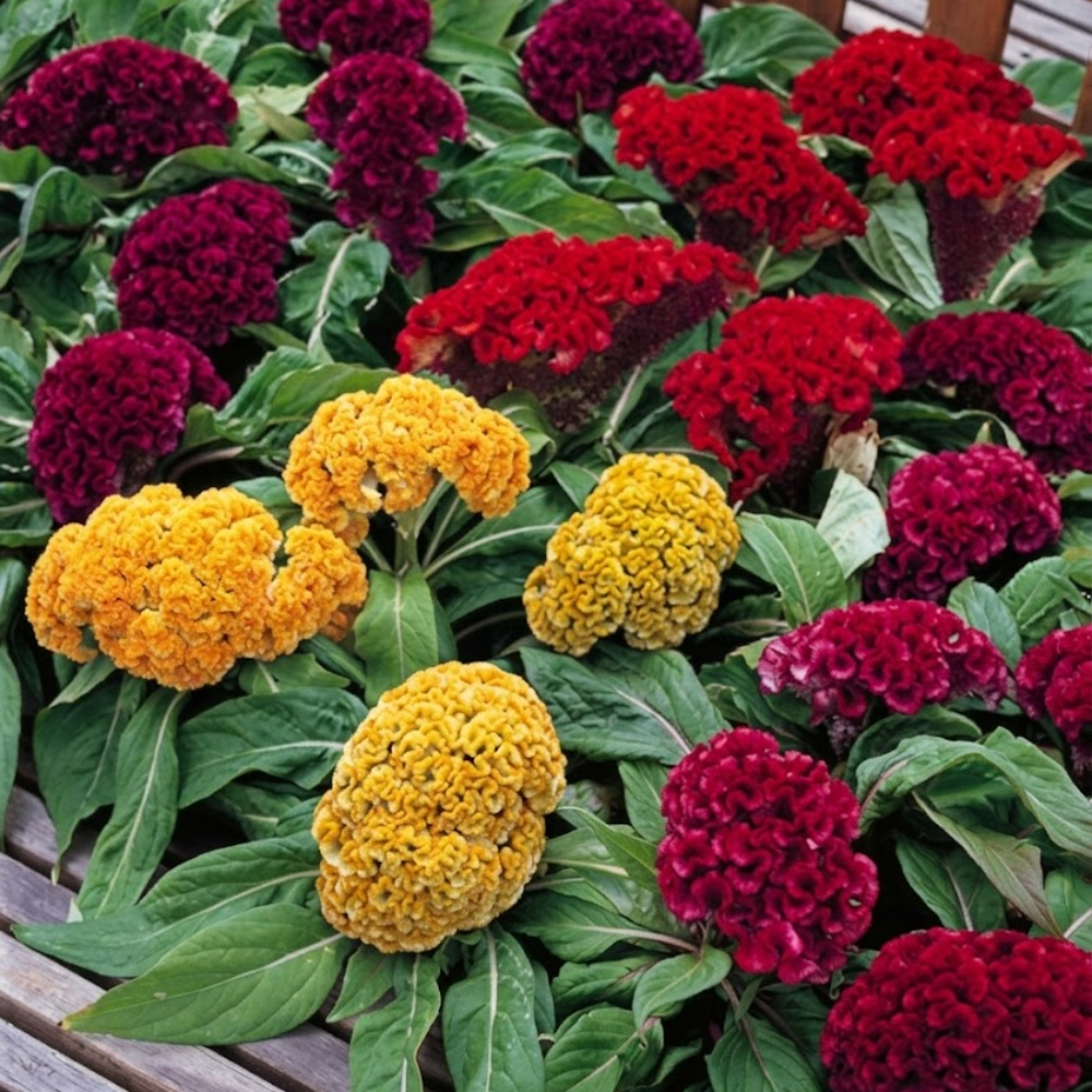 500 Dwarf Mix Cockscomb Flower Seed Pack
