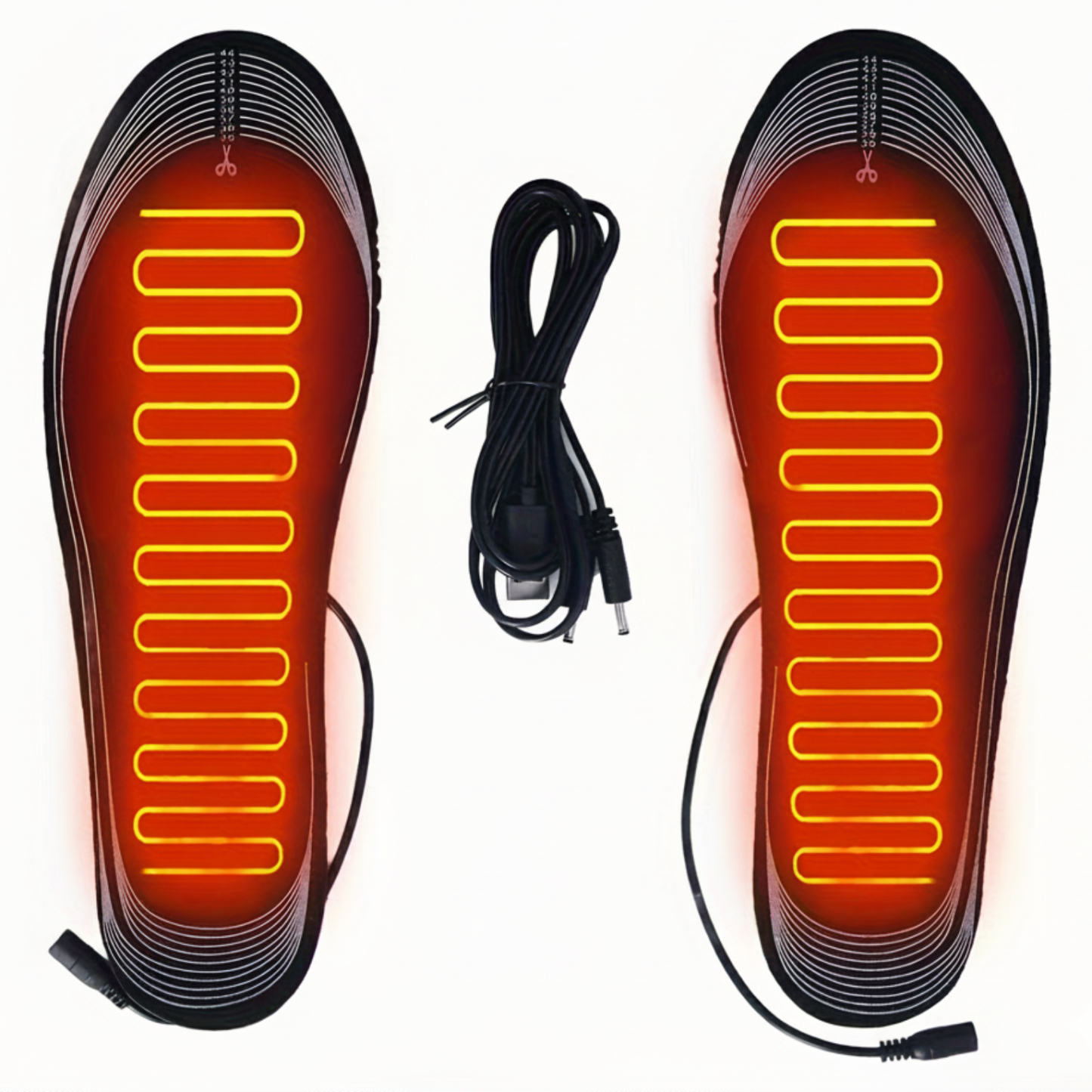 Electric Heated Shoe Insoles With Adjustable Temperature And USB Powered
