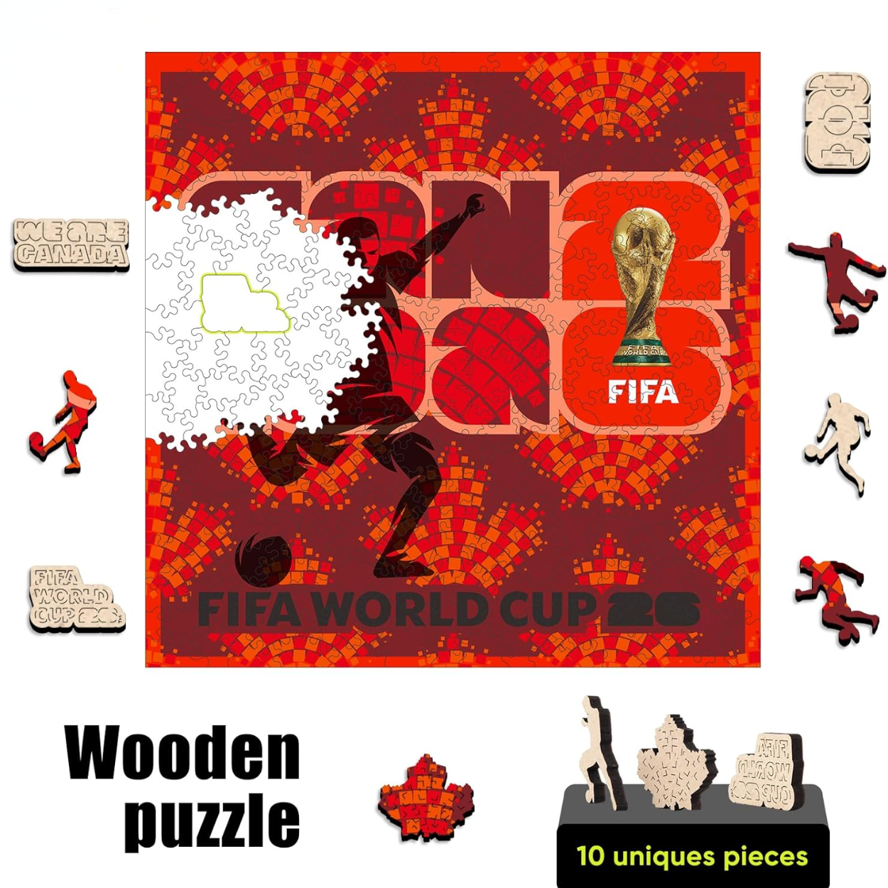 Pack Of 200 Fifa Canada Poster Wooden Puzzle For Adult