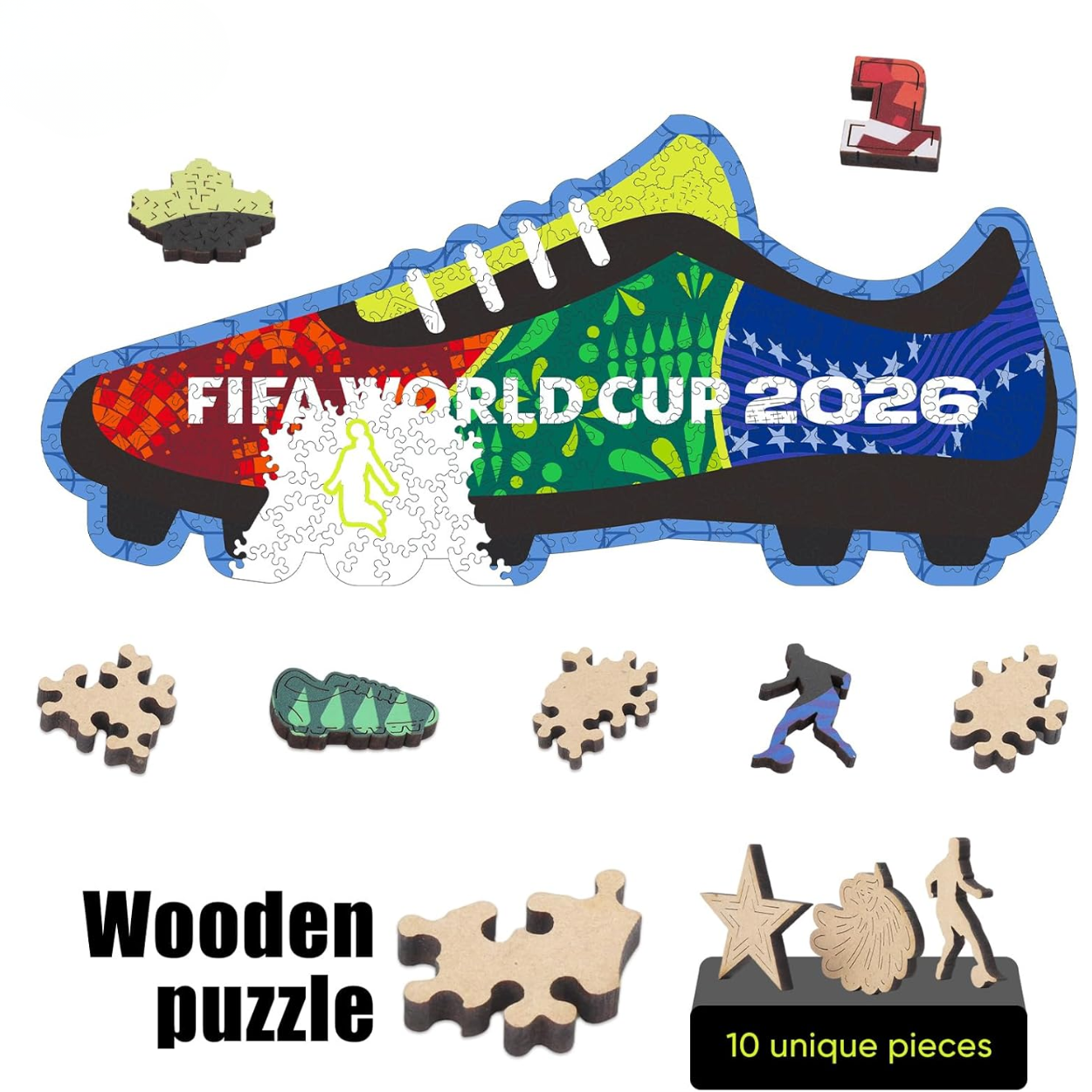 Pack Of 200 FIFA World Cup 2026 Boot Wooden Puzzle