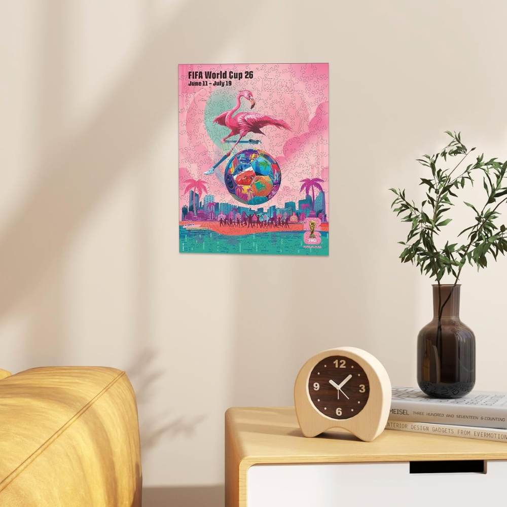 FIFA World Cup 2026 Miami City Poster Wooden Puzzle for Adult