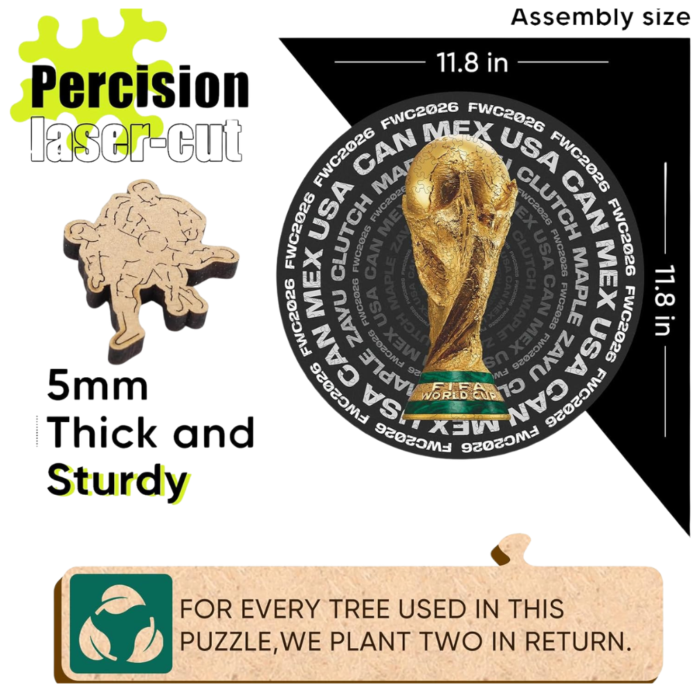 Pack Of 200 FIFA 2026 Football Jigsaw Wooden Puzzle For Adults