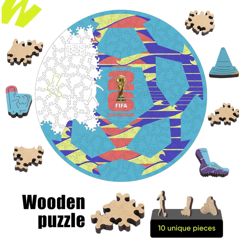 FIFA 2026 Los Angeles World Cup Wooden Jigsaw Puzzle Pack Of 200