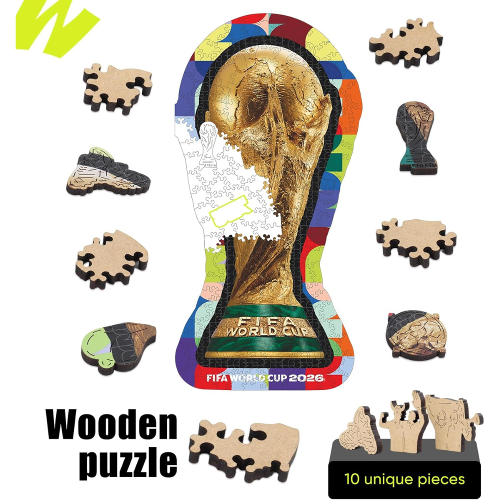 Pack Of 200 Fifa World Cup 2026 Trophy Wooden Creative Puzzles 