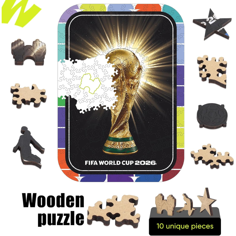 Official FIFA World Cup 2026 Wooden Puzzle Indoor Family Game  