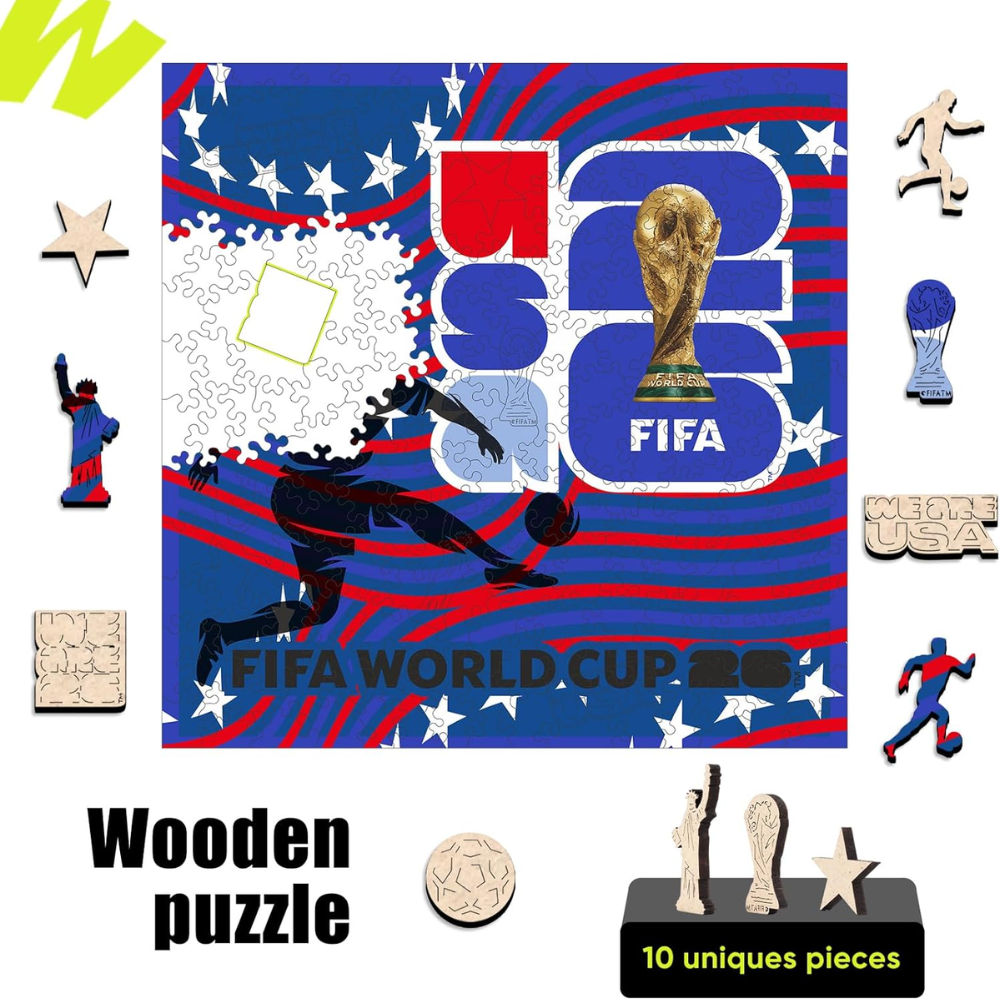 Pack Of 200 Fifa Usa Poster Wooden Puzzle For Adult
