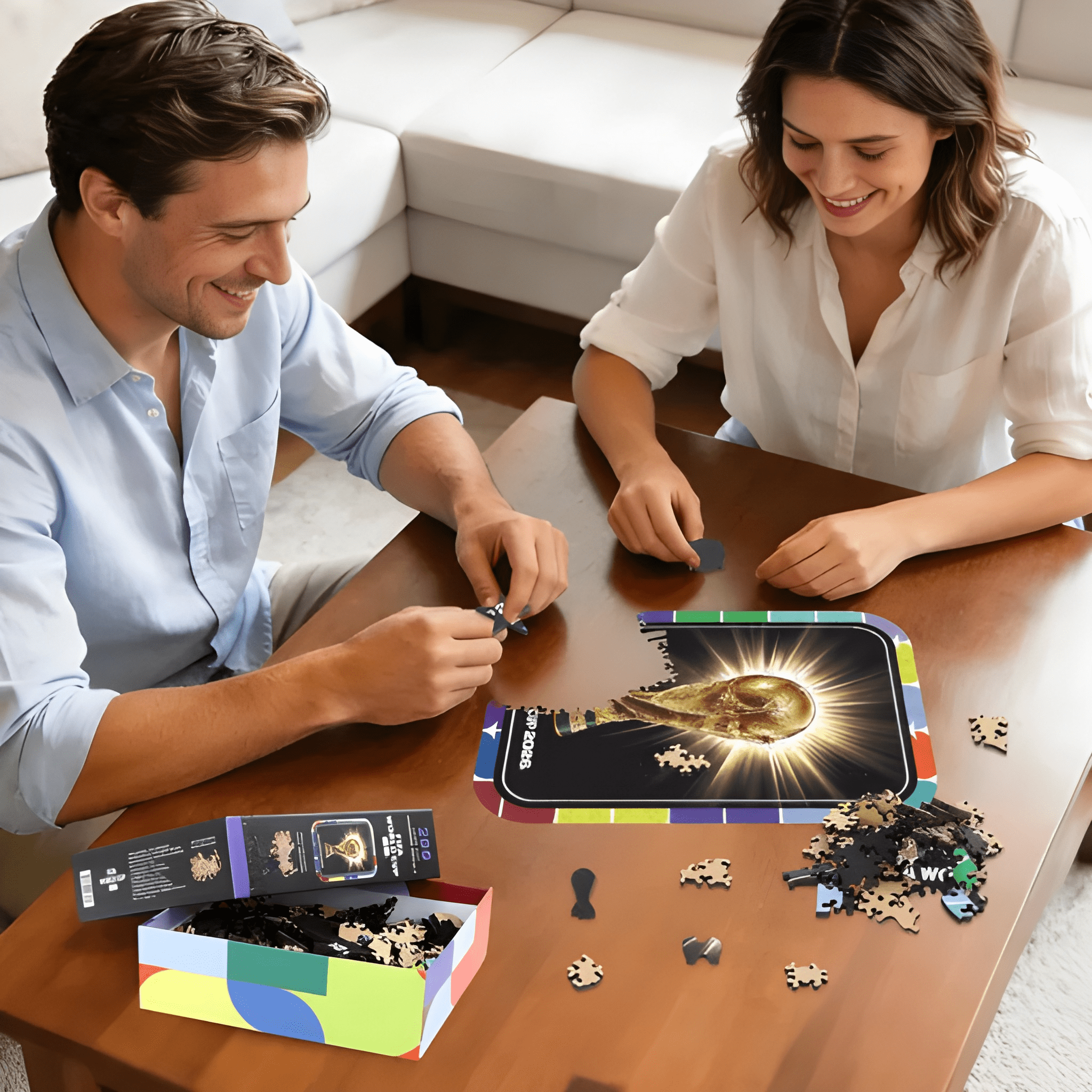 Official FIFA World Cup 2026 Wooden Puzzle Indoor Family Game  