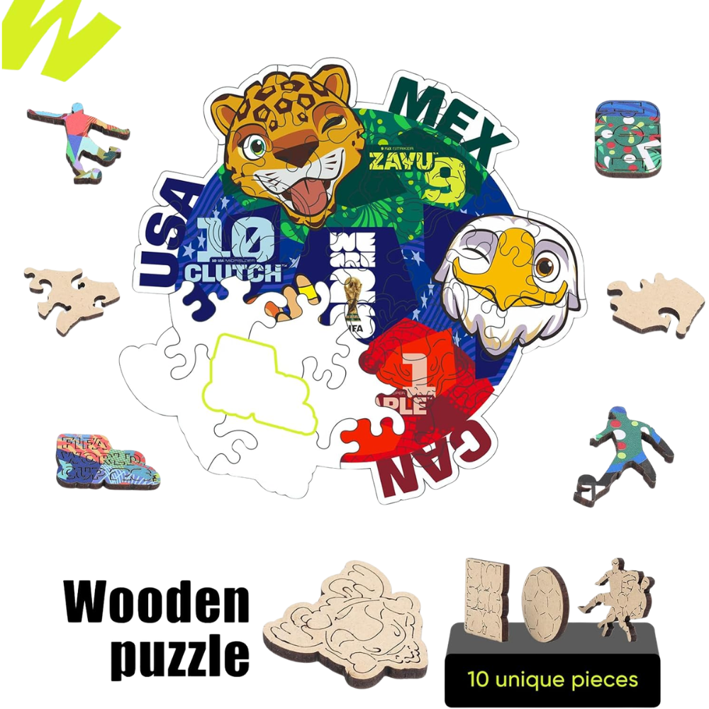Official FIFA 2026 Wooden Puzzle For Football 200 Pieces Set