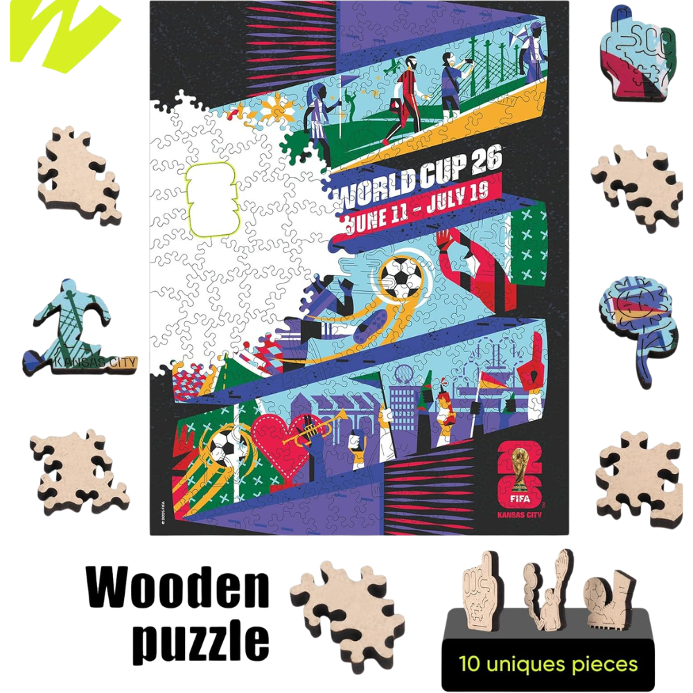 FIFA World Cup 2026 Kansas City Puzzle Pack Of 200 Wooden Pieces