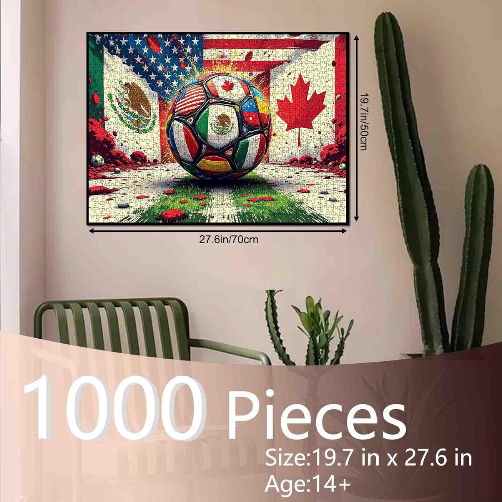 FIFA World Cup 1000 Piece National Flag Jigsaw Puzzle For Adults