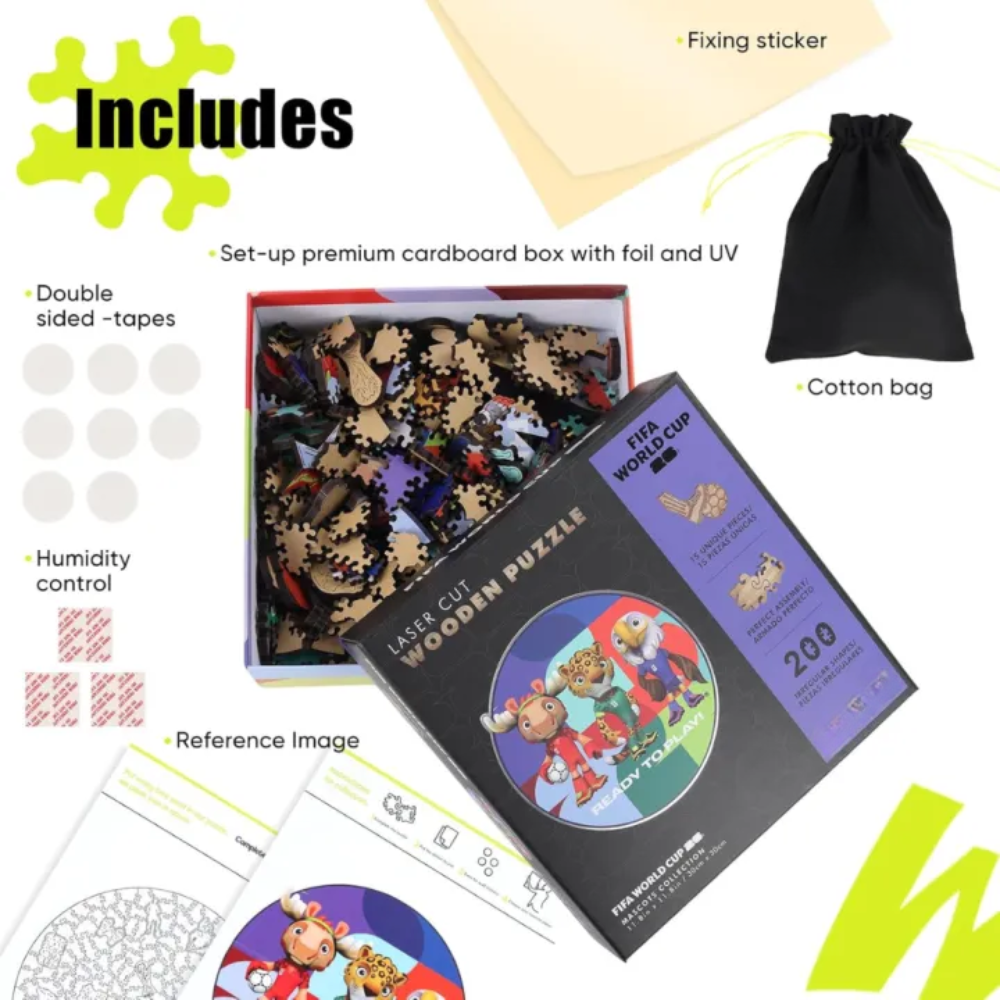 Official FIFA 2026 Wooden Jigsaw Puzzle Pack Of 200 Pieces