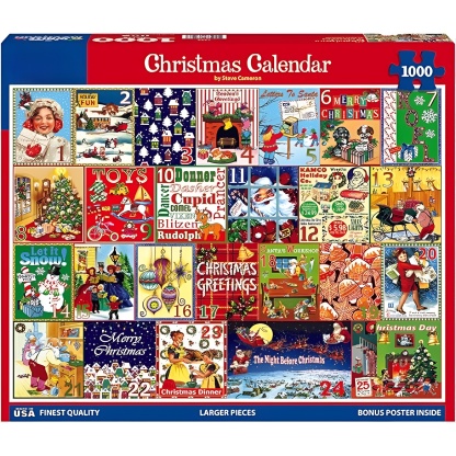 1000 Piece Jigsaw Puzzle Winter Christmas Holiday Puzzles for Adults and Kids