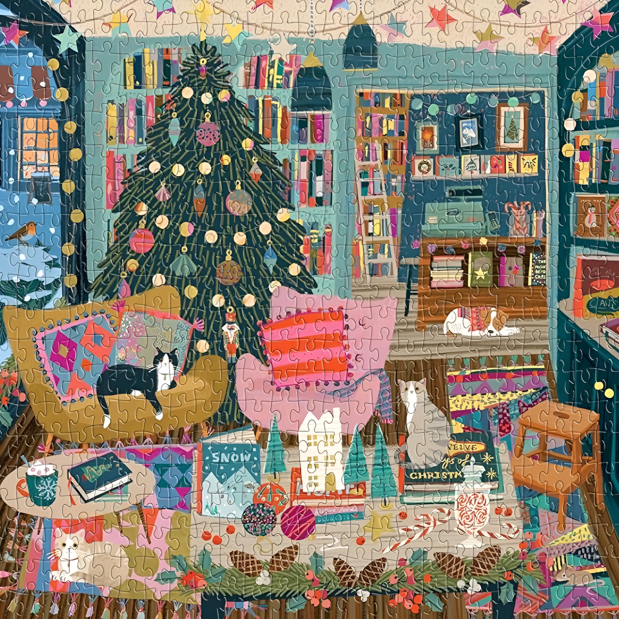 500 Piece Foil Jigsaw Puzzle Featuring Beautiful Artwork