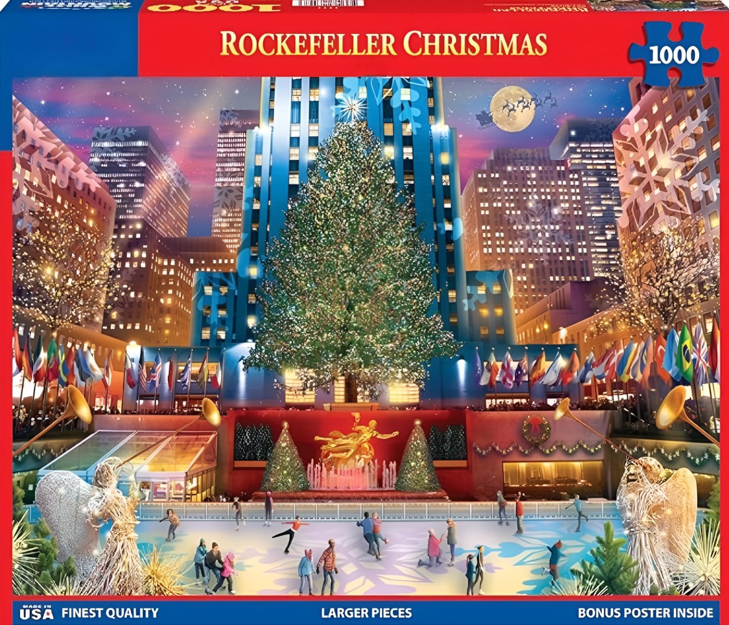 1000 Piece Jigsaw Puzzle Winter Christmas Holiday Puzzles for Adults