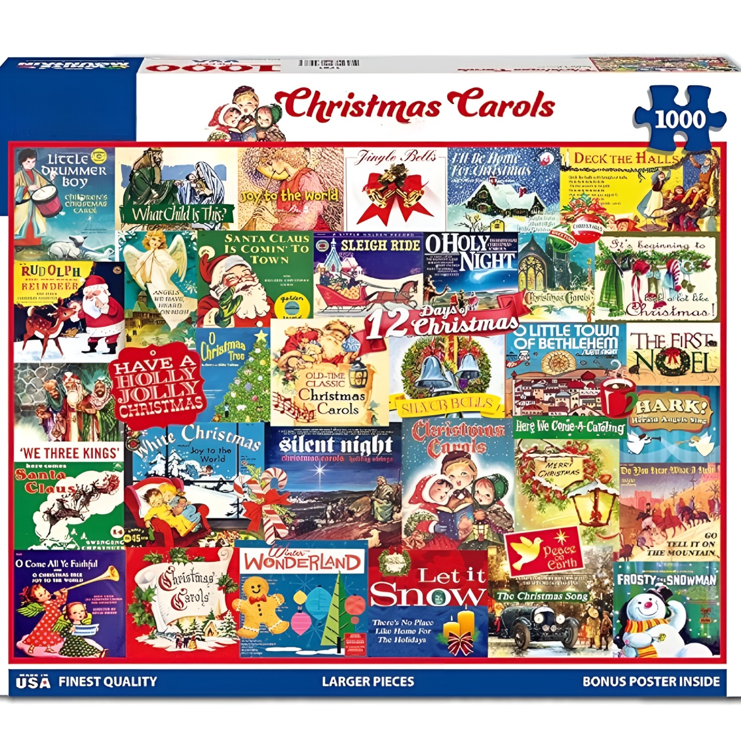 1000 Piece Jigsaw Puzzle Winter Christmas Holiday Puzzles for Adults and Kids