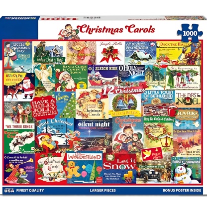 1000 Piece Jigsaw Puzzle Winter Christmas Holiday Puzzles for Adults and Kids